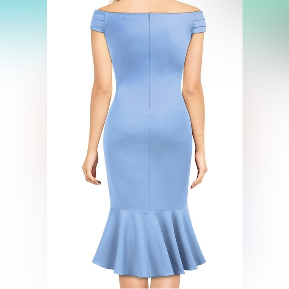 Fitted Baby blue Dress - Picture 2 of 3